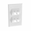 Panduit FACEPLATE SVF 4PT CLASSIC SLOPED WHITE CFPSL4WHY